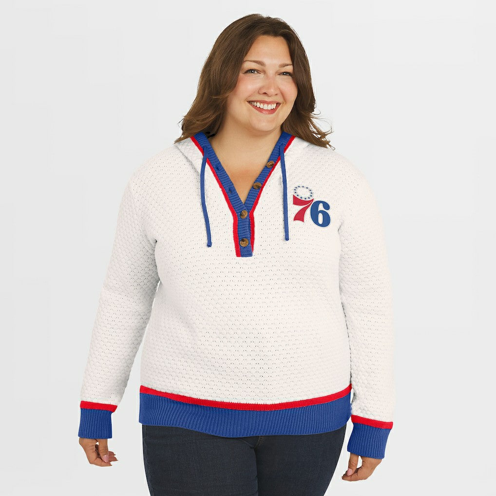 Philadelphia 76ers WEAR by Erin Andrews Women's Plus Size Hoodie Sweater