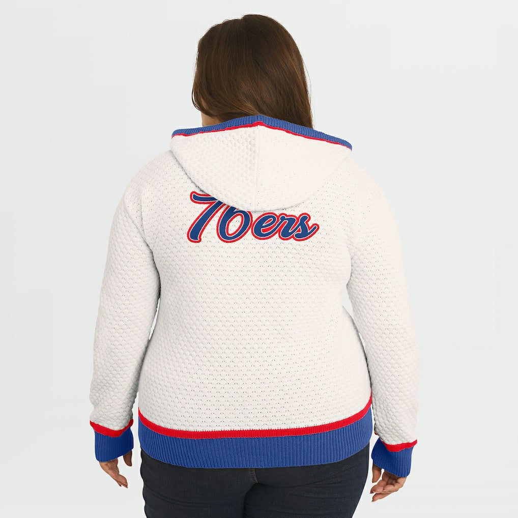 Philadelphia 76ers WEAR by Erin Andrews Women's Plus Size Hoodie Sweater