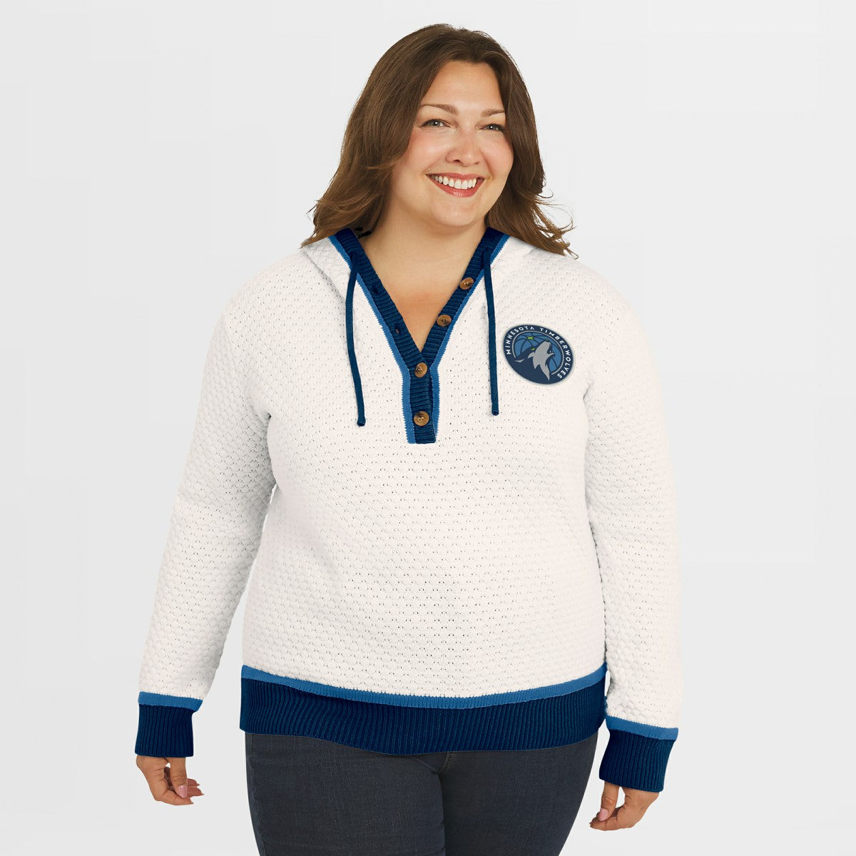 Minnesota Timberwolves WEAR by Erin Andrews Women's Plus Size Hoodie Sweater