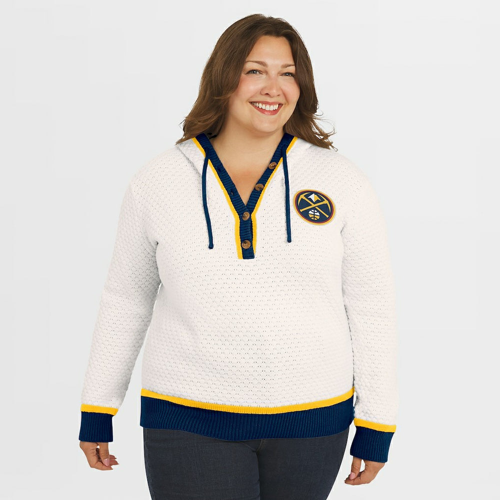 Denver Nuggets WEAR by Erin Andrews Women's Plus Size Hoodie Sweater sale