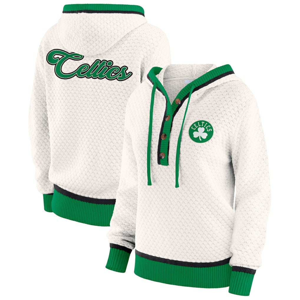 Boston Celtics WEAR by Erin Andrews Women's Plus Size Hoodie Sweater