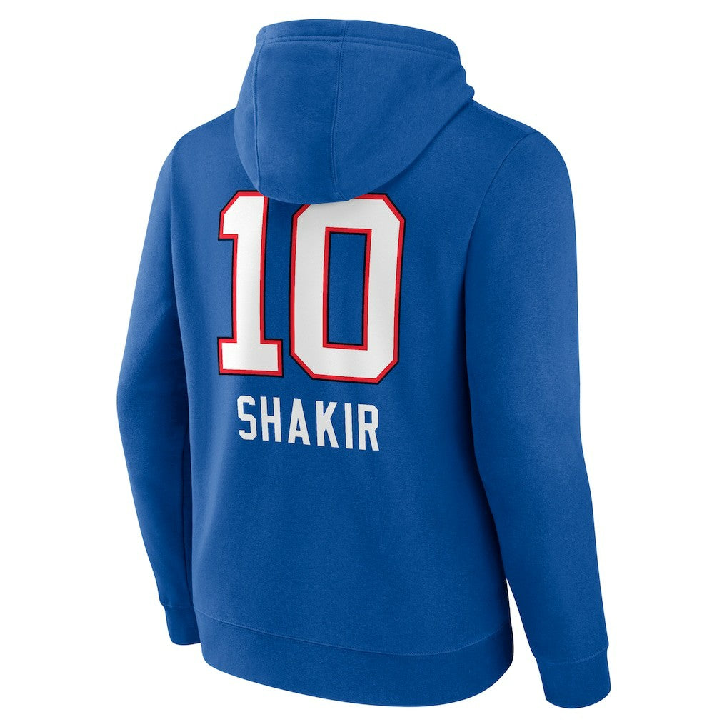 Khalil Shakir  Team Wordmark Name & Number Pullover Hoodie - Buffalo Bills Hoodies