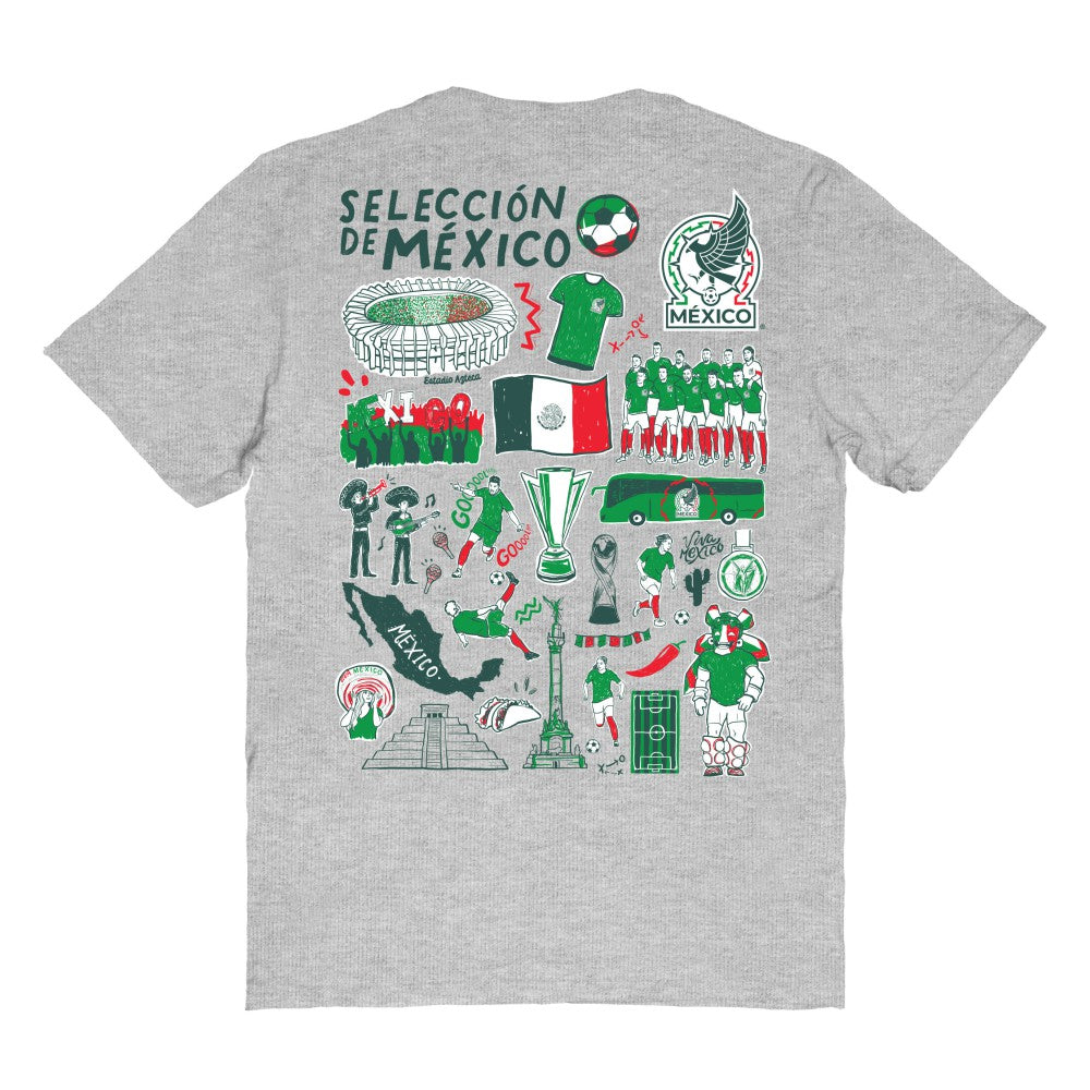 Mexico National Team Vive La Fete Women's Impressions Artwork T-Shirt