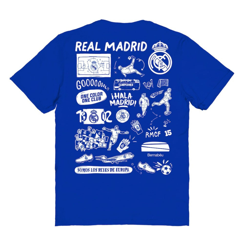 Real Madrid Vive La Fete Women's Impressions Artwork T-Shirt