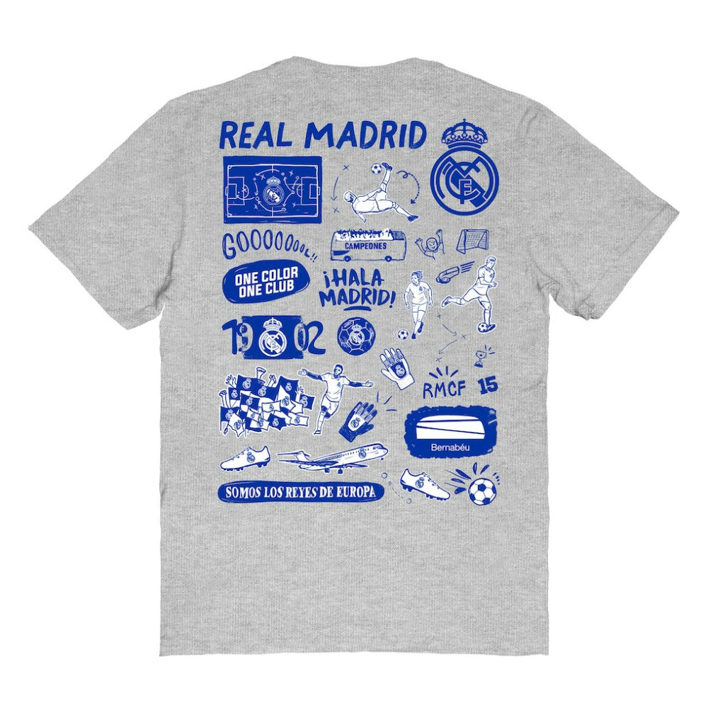 Real Madrid Vive La Fete Women's Impressions Artwork T-Shirt