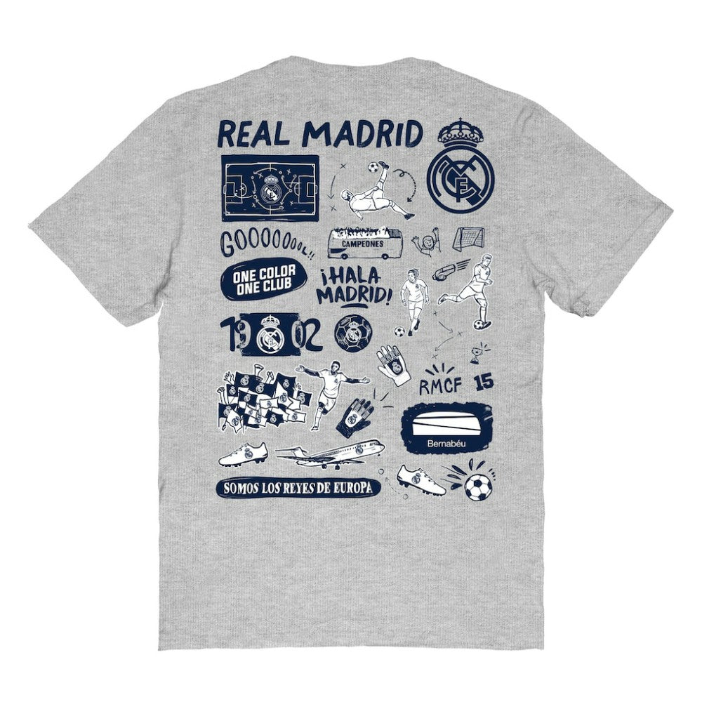Real Madrid Vive La Fete Women's Impressions Artwork T-Shirt