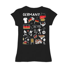 Germany National Team Vive La Fete Girls Youth Color Badge Fitted T-Shirt