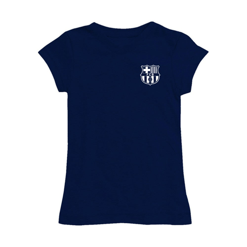 Barcelona Vive La Fete Girls Youth Color Badge Fitted T-Shirt