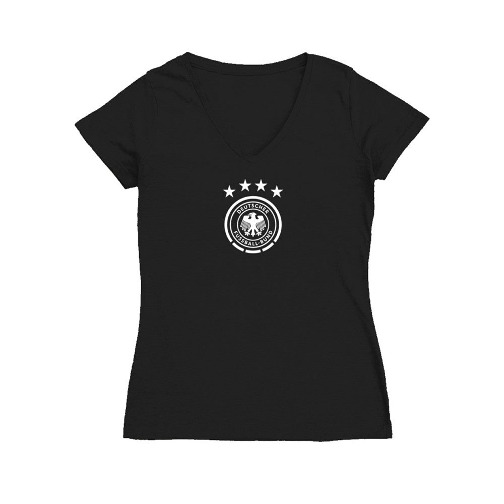 Germany National Team Vive La Fete Women's Color Badge V-Neck Fitted T-Shirt