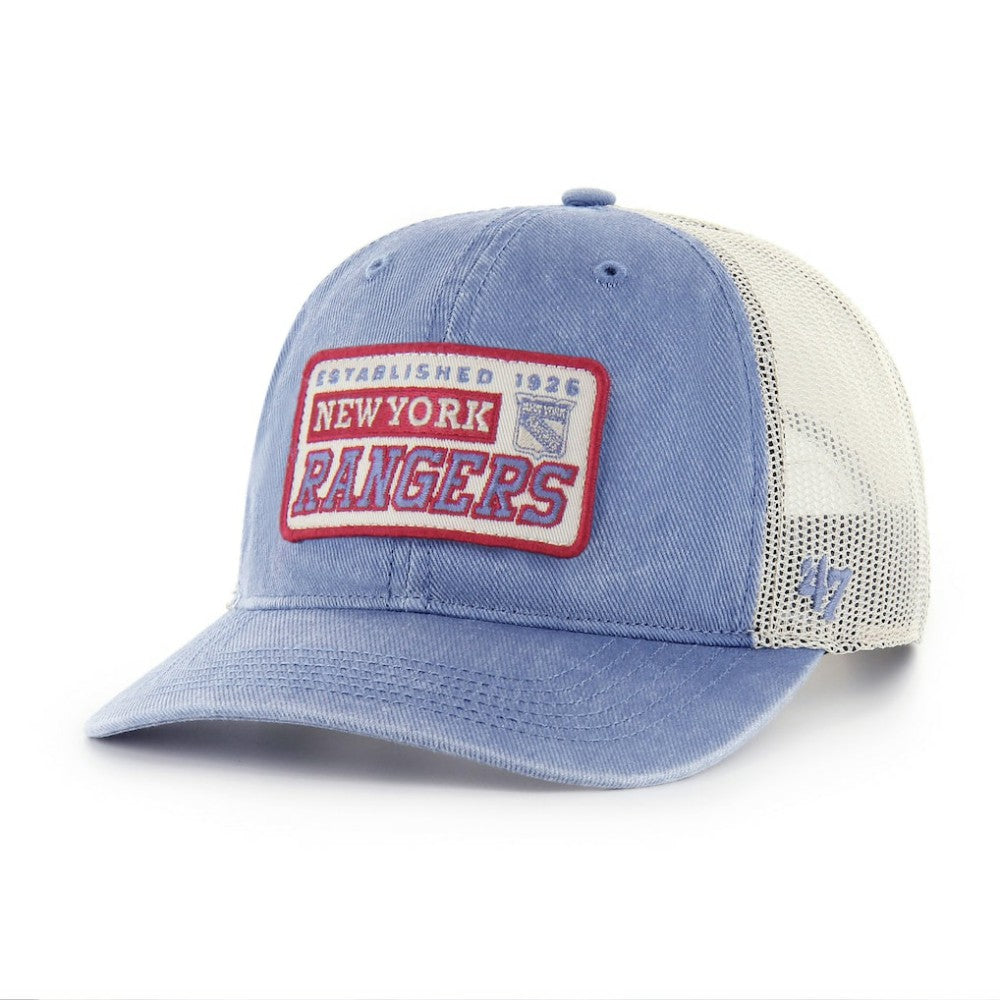 NHL New York Rangers '47 Canteen Pigment Dyed Patch Trucker Adjustable Hat