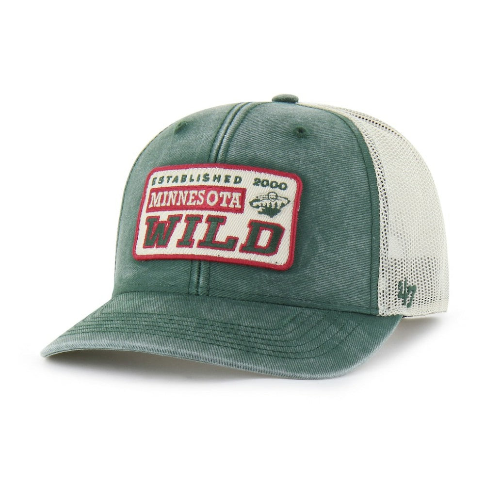 NHL Minnesota Wild '47 Canteen Pigment Dyed Patch Trucker Adjustable Hat