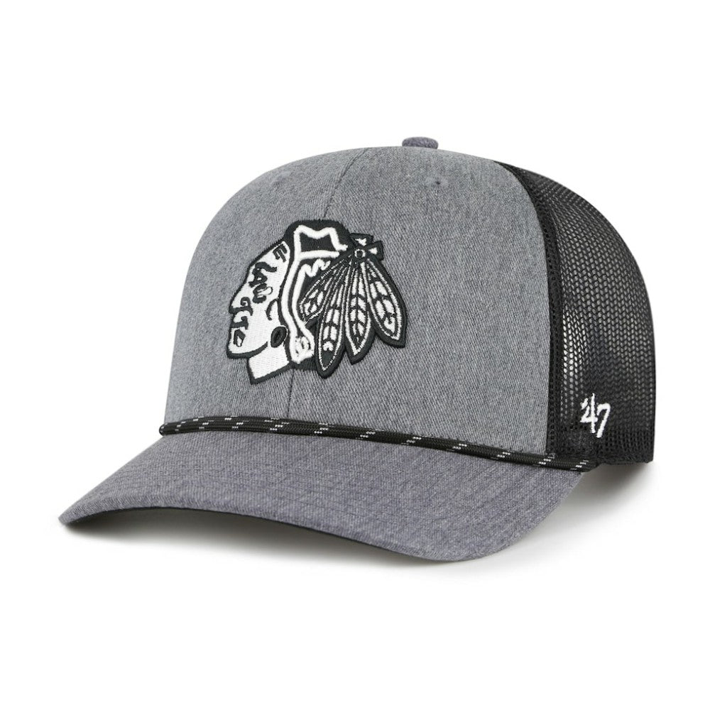 NHL Chicago Blackhawks '47 Carbon Rope Trucker Adjustable Hat