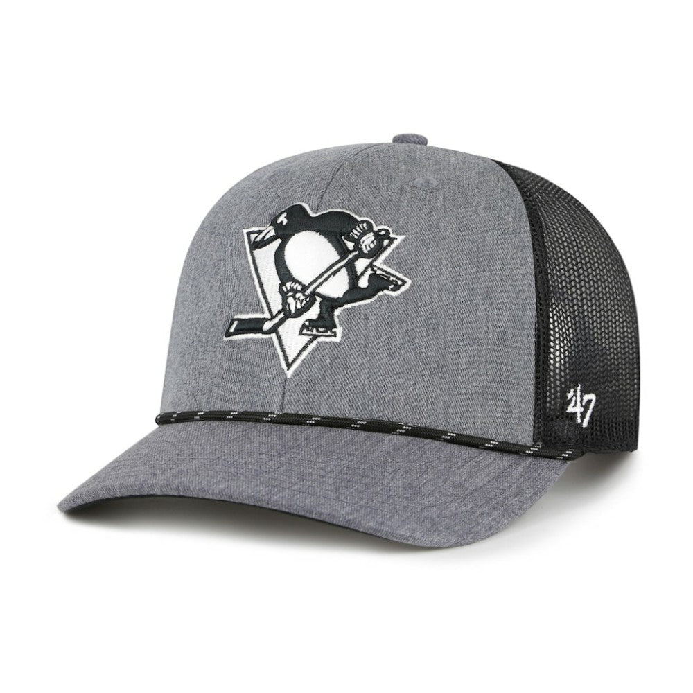 NHL Pittsburgh Penguins '47 Carbon Rope Trucker Adjustable Hat