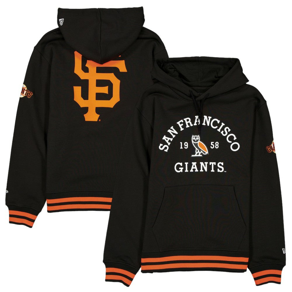 Black San Francisco Giants OVO x New Era Heavyweight Fleece Hoodie
