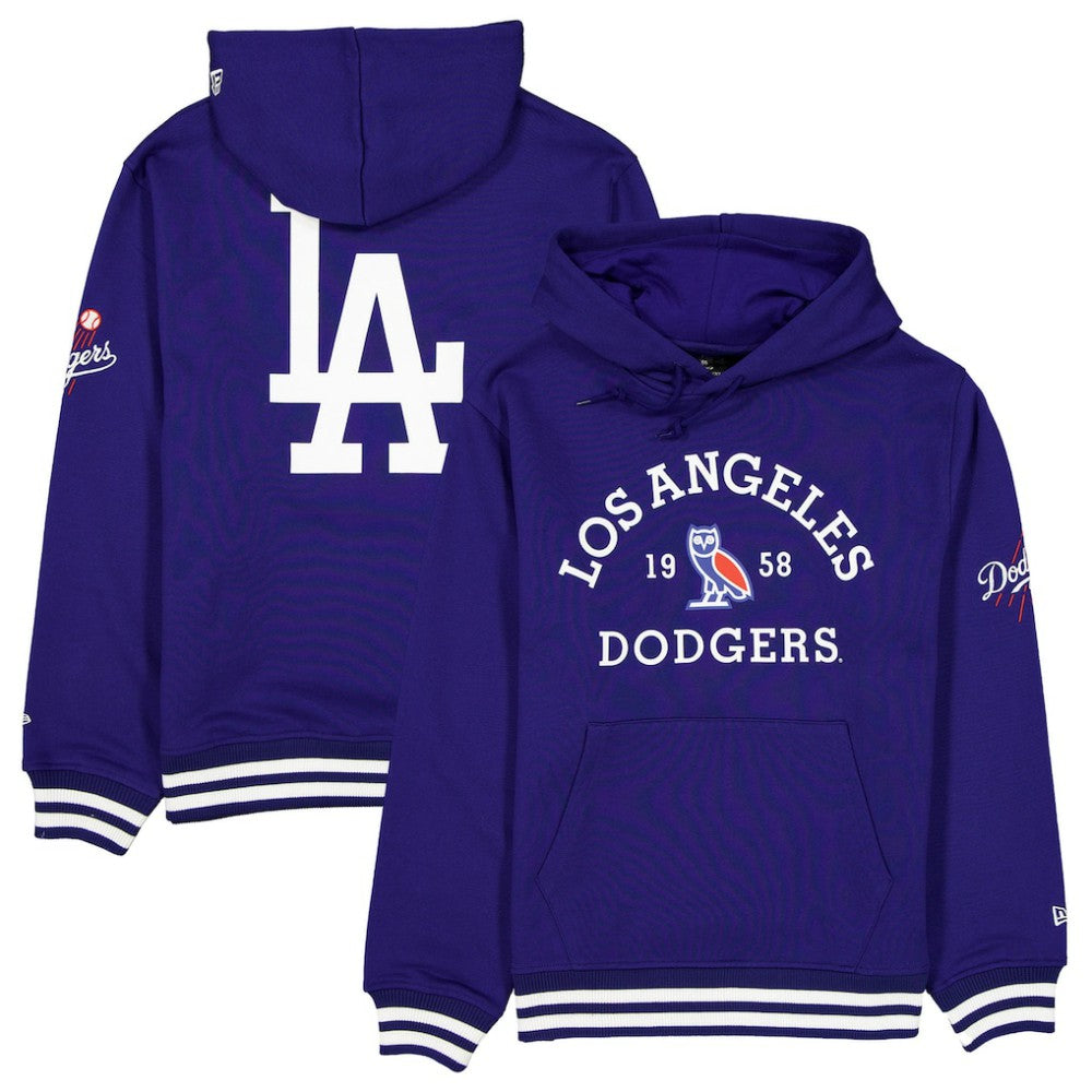 Royal Los Angeles Dodgers OVO x New Era Heavyweight Fleece Hoodie