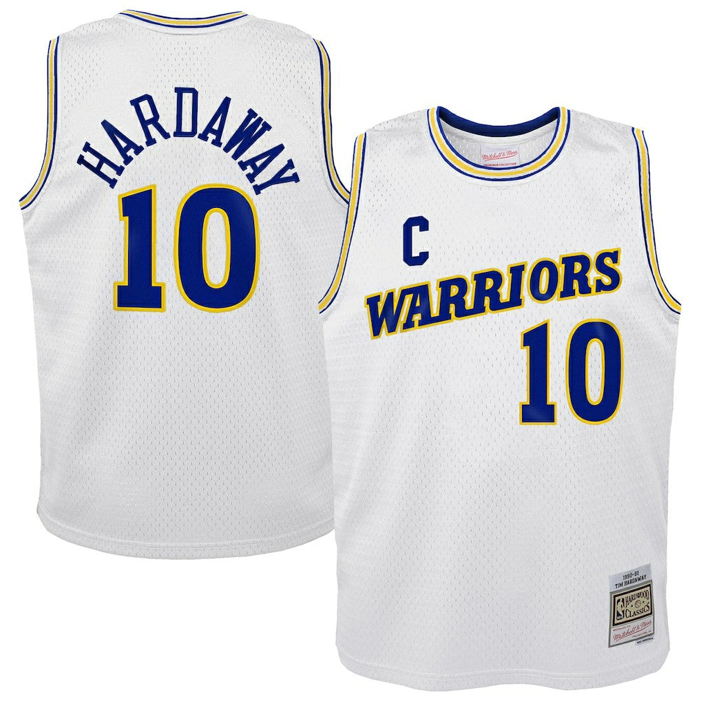 Mitchell & Ness Tim Hardaway Golden State Warriors Youth 1990-91 Hardwood Classics Swingman Throwback Home Jersey sale
