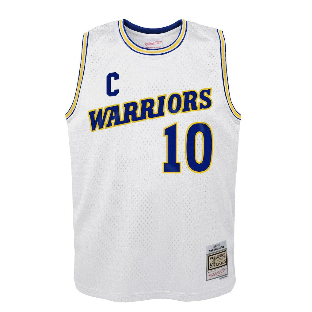 Mitchell & Ness Tim Hardaway Golden State Warriors Youth 1990-91 Hardwood Classics Swingman Throwback Home Jersey sale