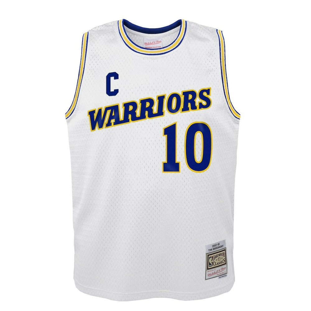 Mitchell & Ness Tim Hardaway Golden State Warriors Youth 1990-91 Hardwood Classics Swingman Throwback Home Jersey sale