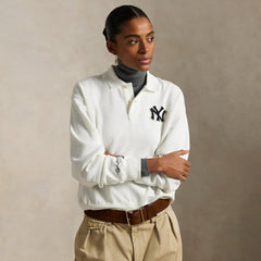 White Yankees Polo Ralph Lauren  Fleece Polo