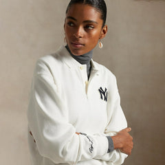 White Yankees Polo Ralph Lauren  Fleece Polo