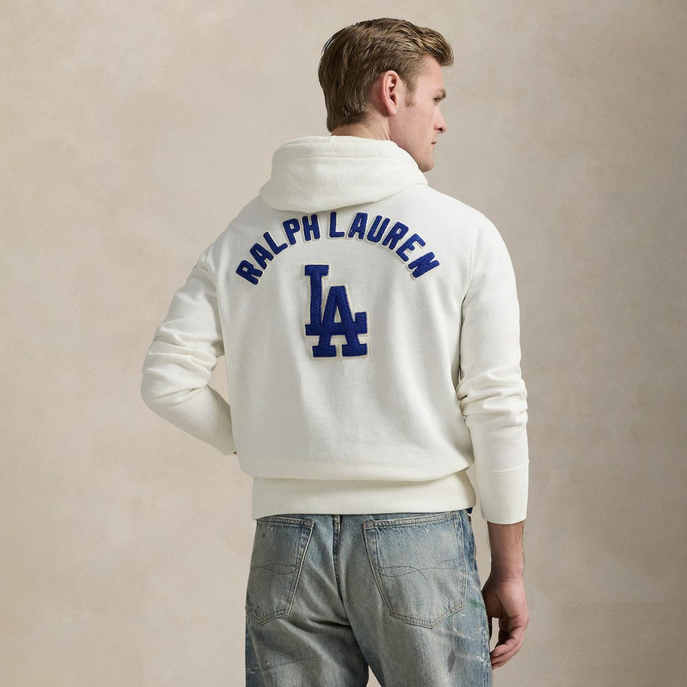 White Dodgers Polo Ralph Lauren Fleece Hoodie