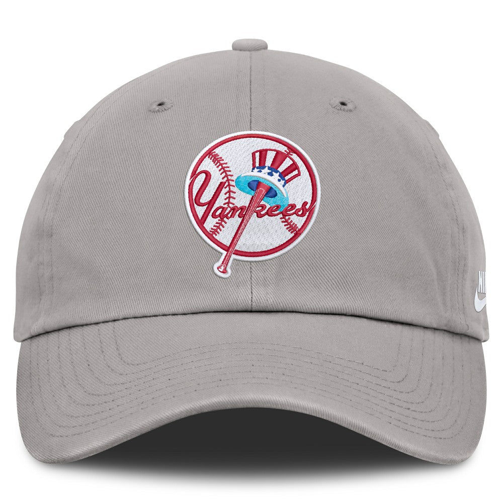 Gray New York Yankees Nike Cooperstown Collection Club Adjustable Hat