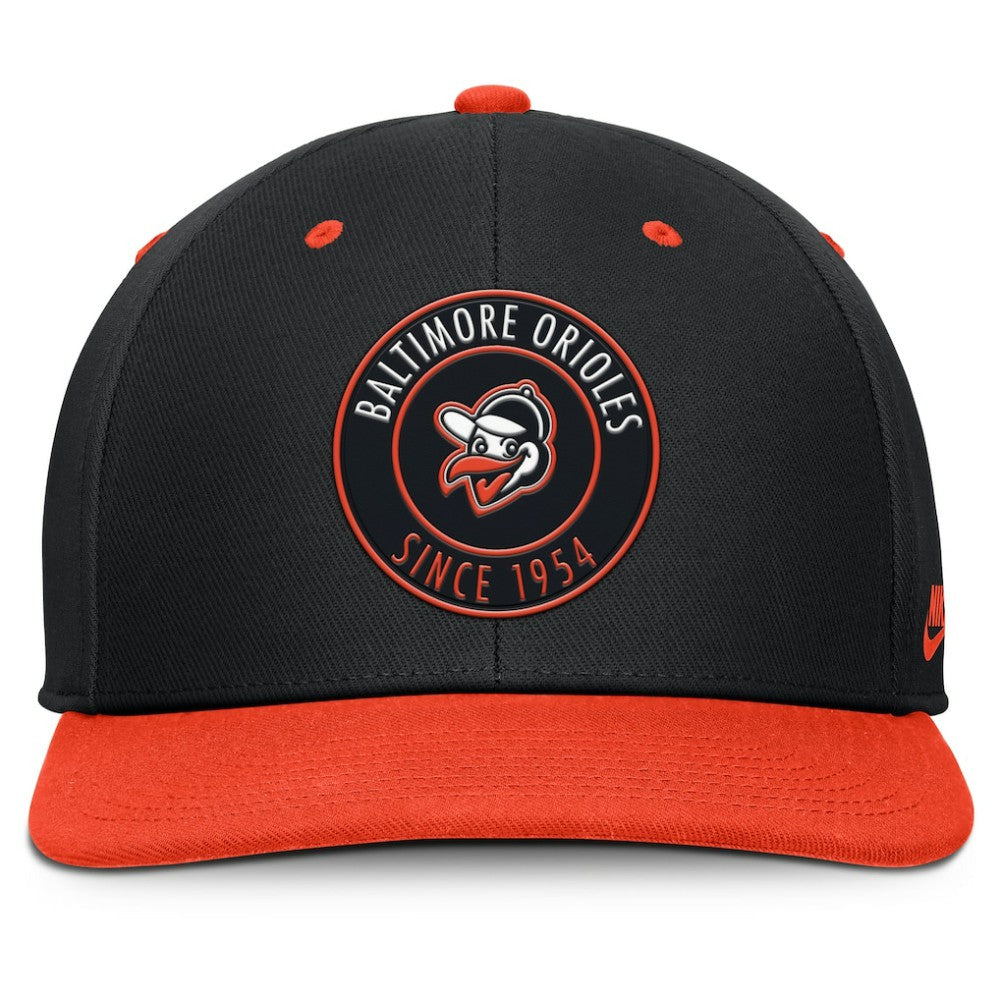 Black/Orange Baltimore Orioles Nike Cooperstown Collection Pro Dri-FIT Snapback Hat