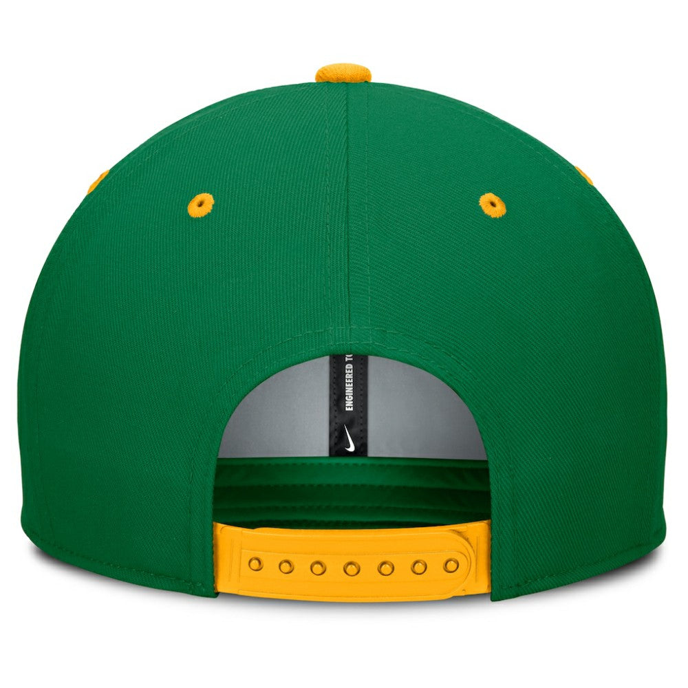 Green/Gold Athletics Nike Cooperstown Collection Pro Dri-FIT Snapback Hat