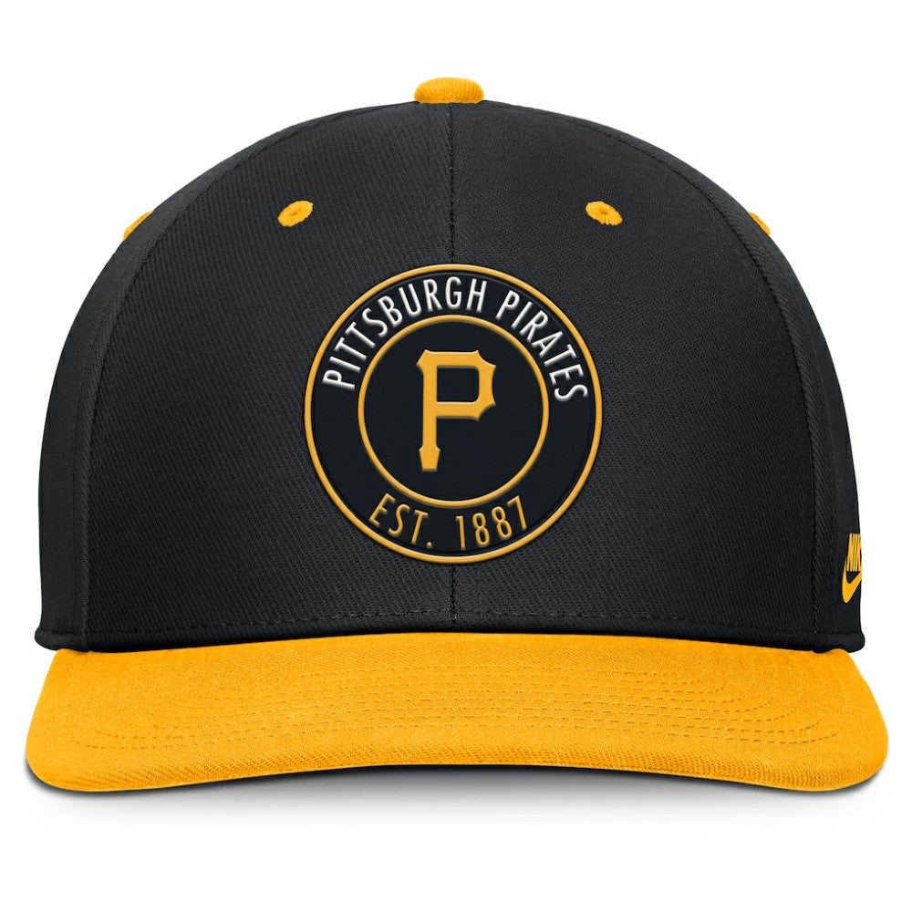 Black/Gold Pittsburgh Pirates Nike Cooperstown Collection Pro Dri-FIT Snapback Hat