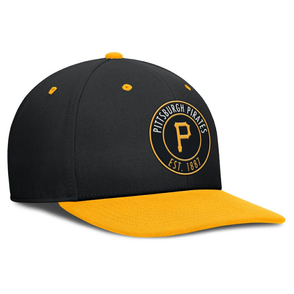 Black/Gold Pittsburgh Pirates Nike Cooperstown Collection Pro Dri-FIT Snapback Hat