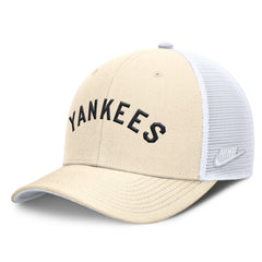 Natural New York Yankees Nike Cooperstown Collection Dri-FIT Rise Trucker Adjustable Hat