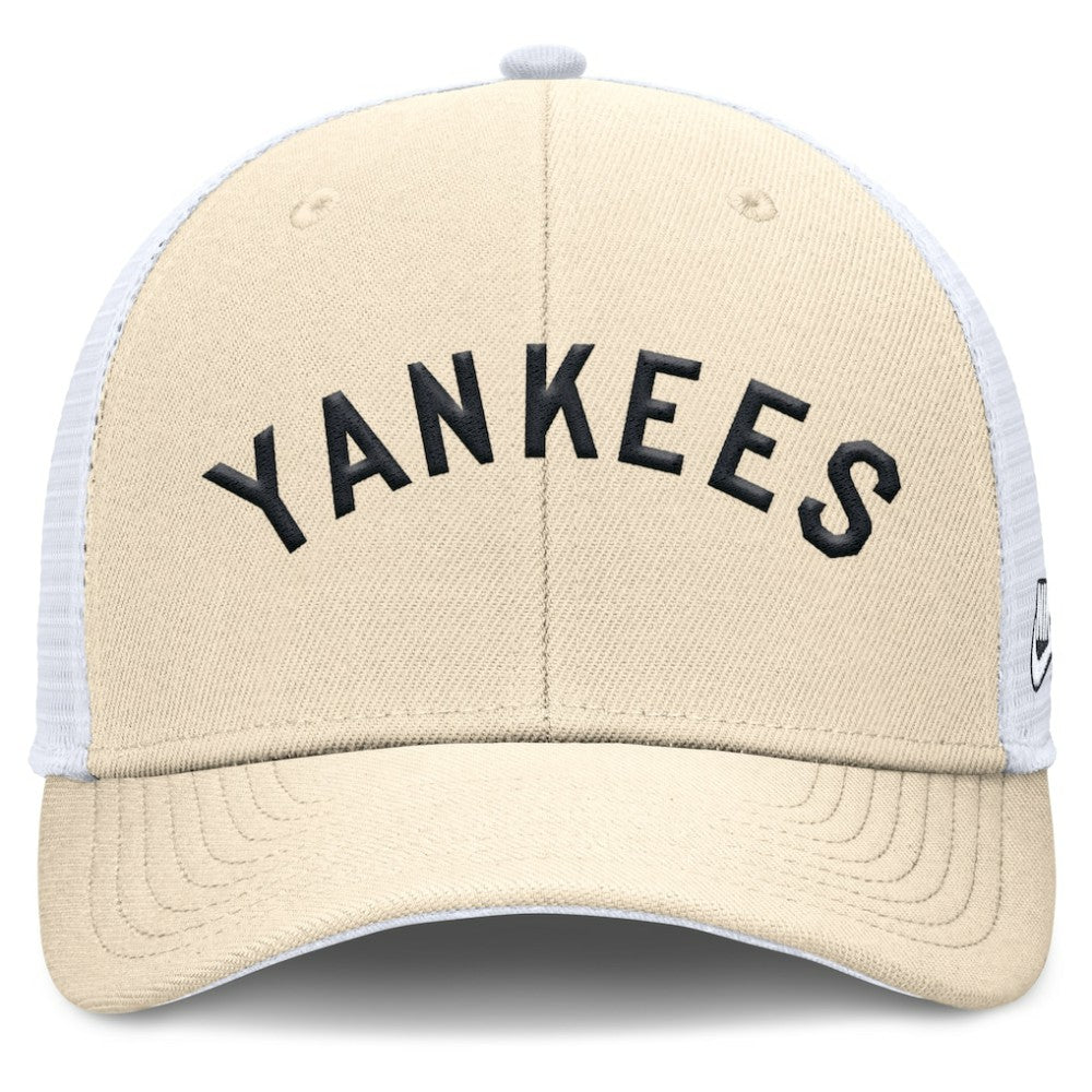 Natural New York Yankees Nike Cooperstown Collection Dri-FIT Rise Trucker Adjustable Hat