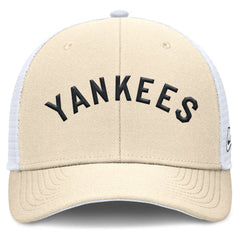 Natural New York Yankees Nike Cooperstown Collection Dri-FIT Rise Trucker Adjustable Hat
