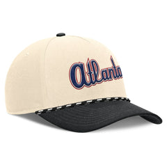 Natural/Black Atlanta Braves Nike Cooperstown Collection Rise Adjustable Hat