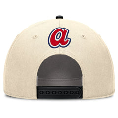 Natural/Black Atlanta Braves Nike Cooperstown Collection Rise Adjustable Hat