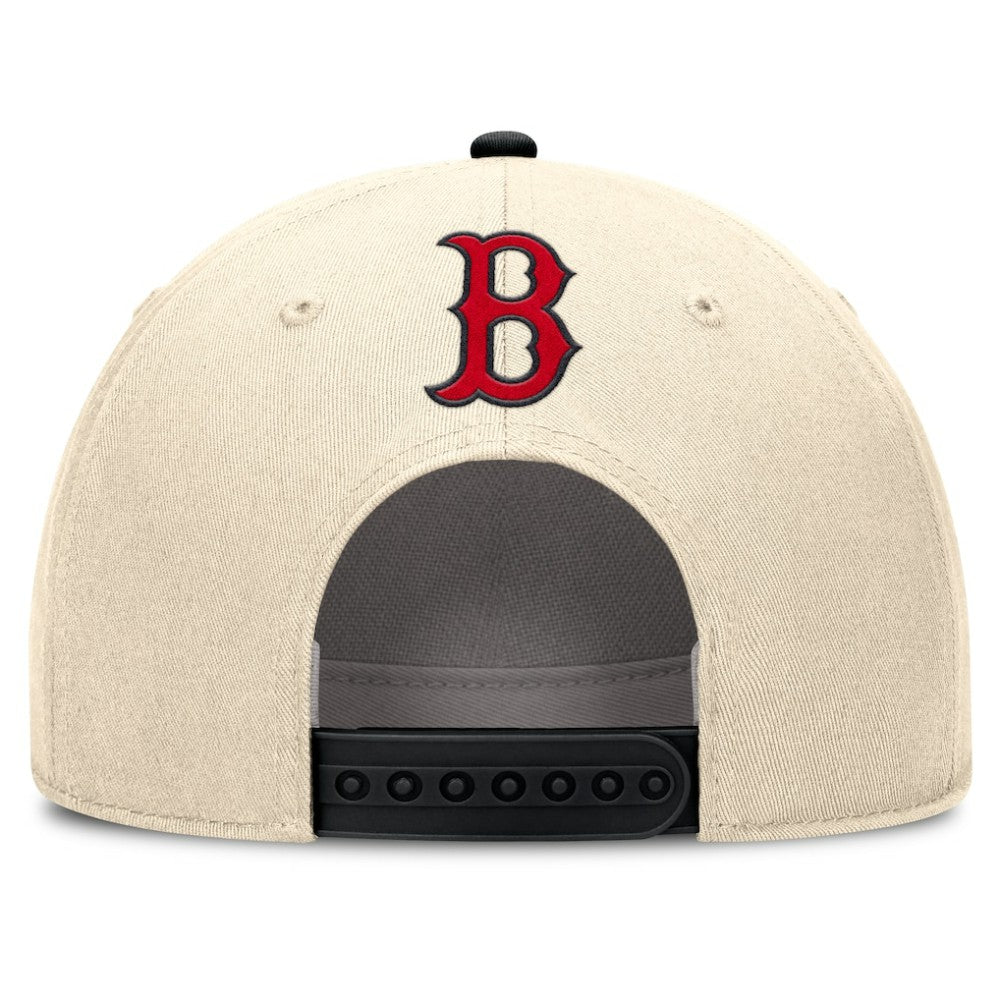 Natural/Black Boston Red Sox Nike Cooperstown Collection Rise Adjustable Hat