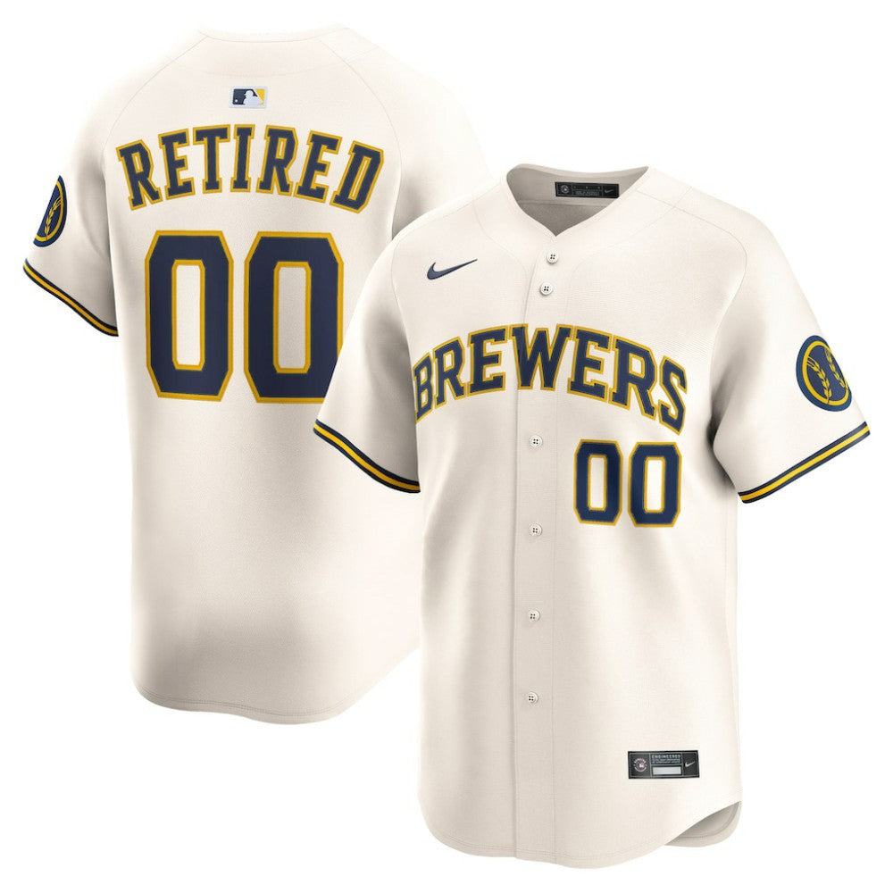 Cream Milwaukee Brewers Nike Home Limited Pick-A-Player Retired Roster Jersey