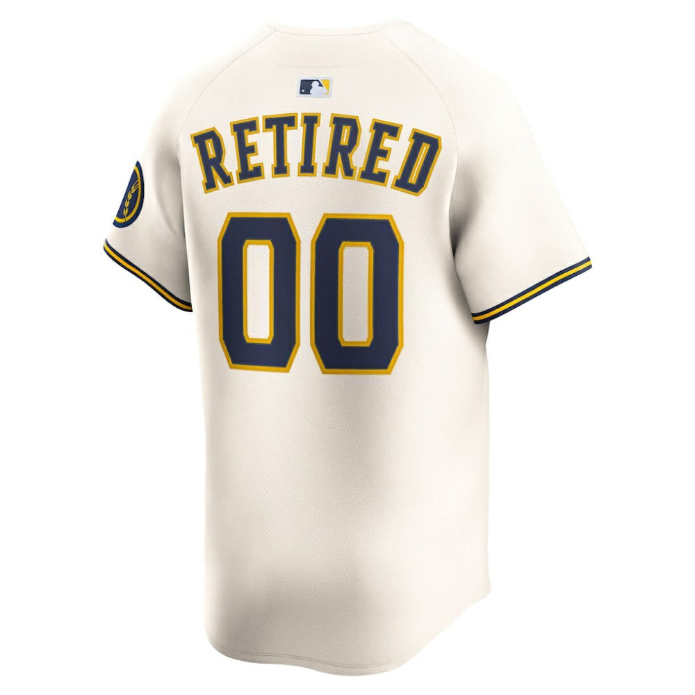 Cream Milwaukee Brewers Nike Home Limited Pick-A-Player Retired Roster Jersey