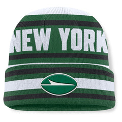 Center Cuffed Knit Hat - New York Jets Hats