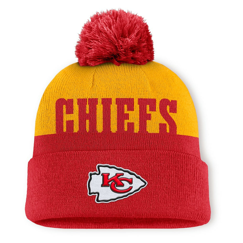 Punter Cuffed Knit Hat with Pom - Kansas City Chiefs Hats