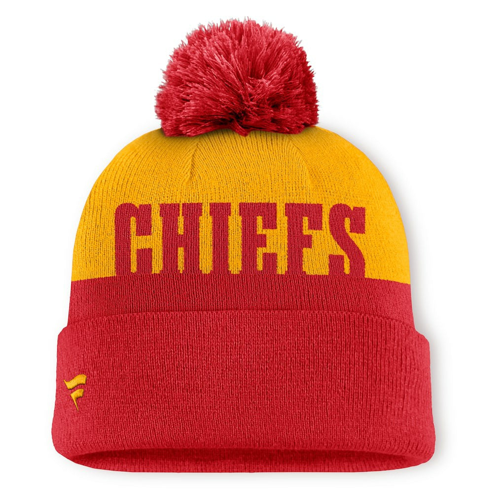 Punter Cuffed Knit Hat with Pom - Kansas City Chiefs Hats
