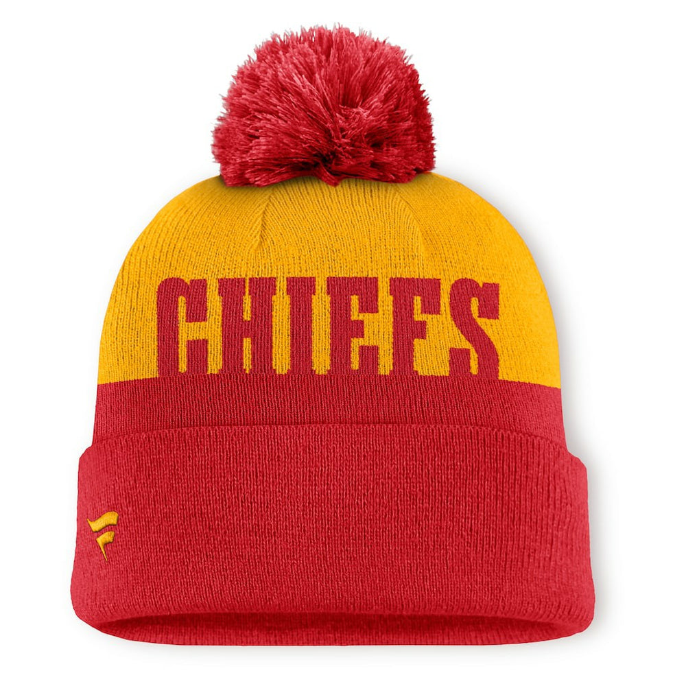 Punter Cuffed Knit Hat with Pom - Kansas City Chiefs Hats