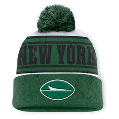 Center Cuffed Knit Hat with Pom - New York Jets Hats