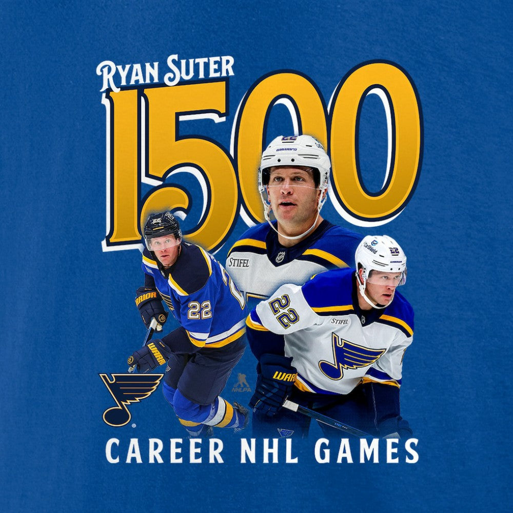 NHL Ryan Suter St. Louis Blues 1500 Career NHL Games T-Shirt