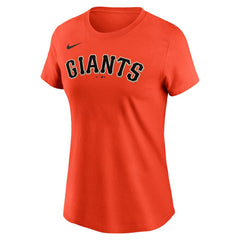 Orange Justin Verlander San Francisco Giants Nike Women's Cooperstown Collection Fuse Name & Number T-Shirt