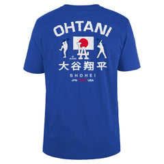 Royal Shohei Ohtani Los Angeles Dodgers New Era Japan Flag T-Shirt
