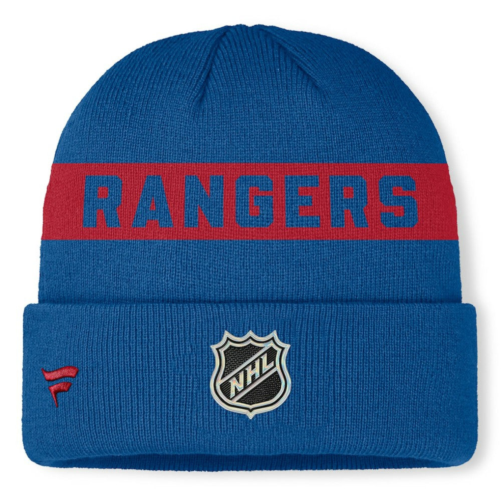 NHL New York Rangers Fanatics Centennial Authentic Pro Cuffed Knit Hat