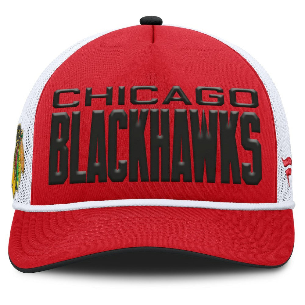 NHL Chicago Blackhawks Fanatics Centennial Foam Front Adjustable Trucker Hat