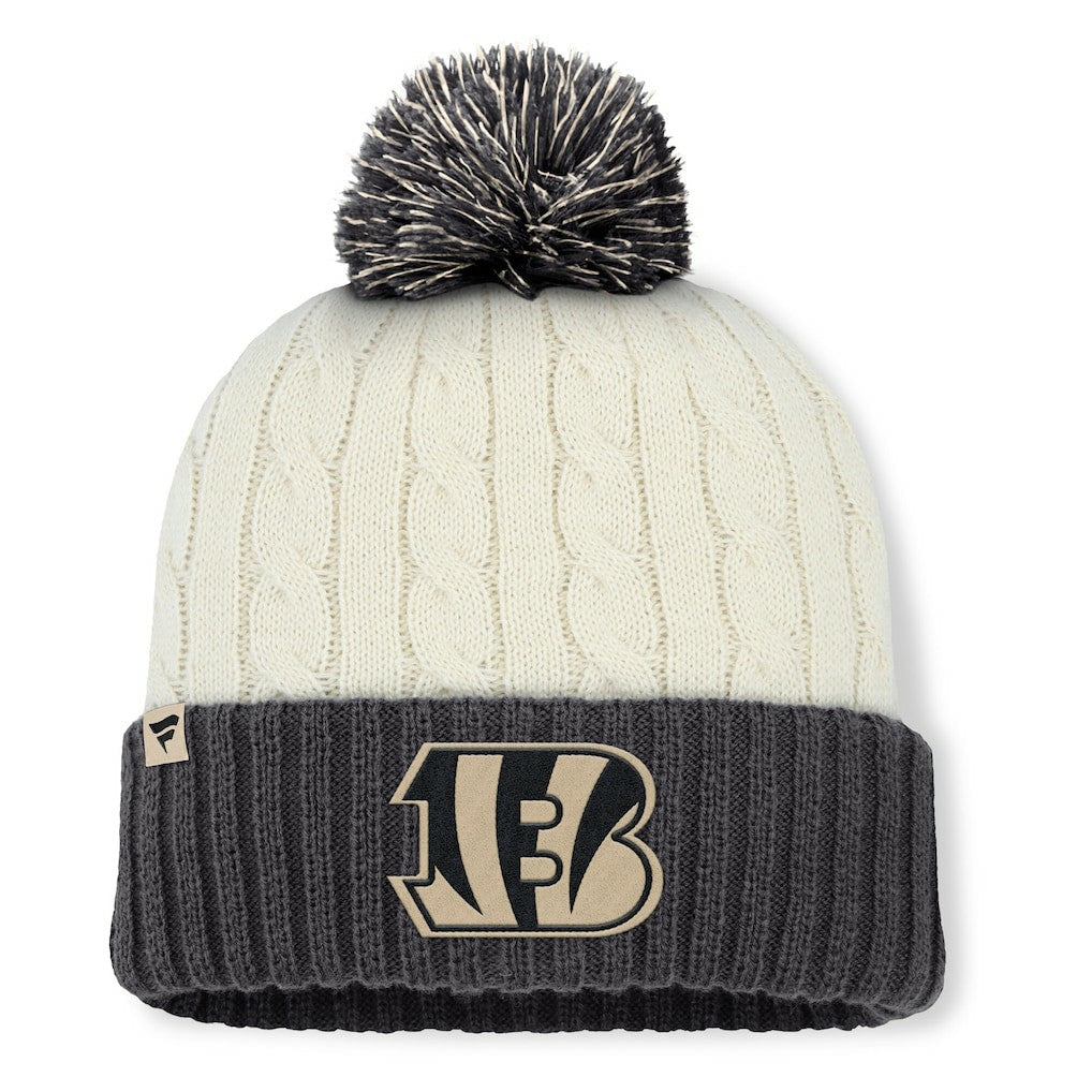 Women's Coaxial Cuffed Knit Hat with Pom - Cincinnati Bengals Hats