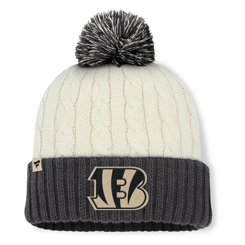 Women's Coaxial Cuffed Knit Hat with Pom - Cincinnati Bengals Hats